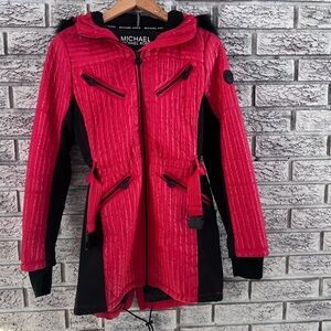 Michael Kors Women's Red Quilted Ski Jacket